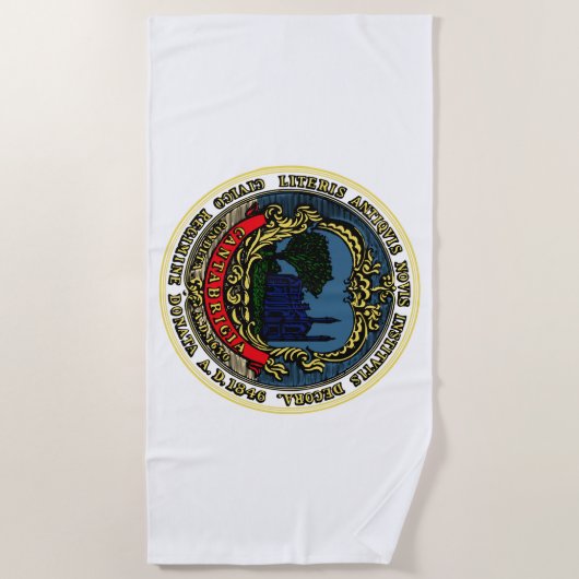 Serviette De Plage Drapeau de Cambridge (Massachusetts) (Devant)