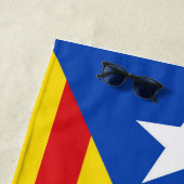 Serviette De Plage Drapeau de Catalogne (En situation)