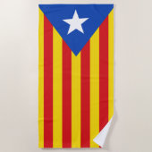 Serviette De Plage Drapeau de Catalogne (Devant)