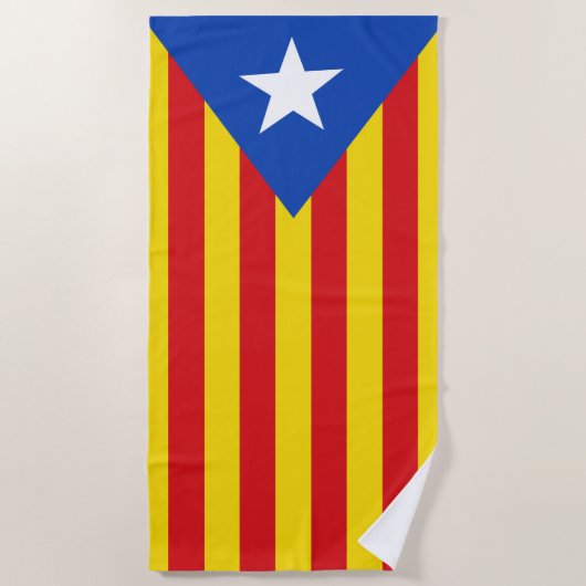 Serviette De Plage Drapeau de Catalogne (Devant)