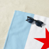 Serviette De Plage Drapeau de Chicago (En situation)