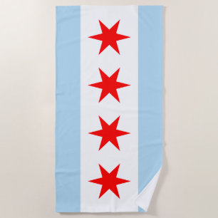 Serviette De Plage Drapeau de Chicago