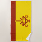 Serviette De Plage Drapeau de Chuvashia (Devant)