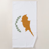 Serviette De Plage Drapeau de Chypre (Devant)