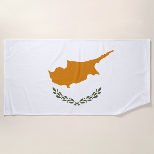 Serviette De Plage Drapeau de Chypre (Chypre grecque) (Devant)