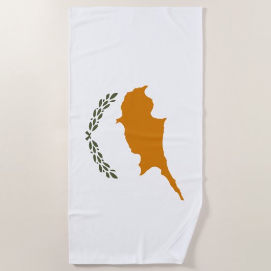 Serviette De Plage Drapeau de Chypre (Chypre grecque) (Devant)