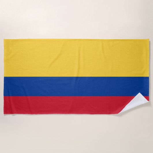 Serviette De Plage Drapeau de Colombie (Devant)