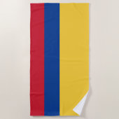 Serviette De Plage Drapeau de Colombie (Devant)