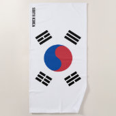 Serviette De Plage Drapeau de Corée du Sud Splendide patriotique (Devant)