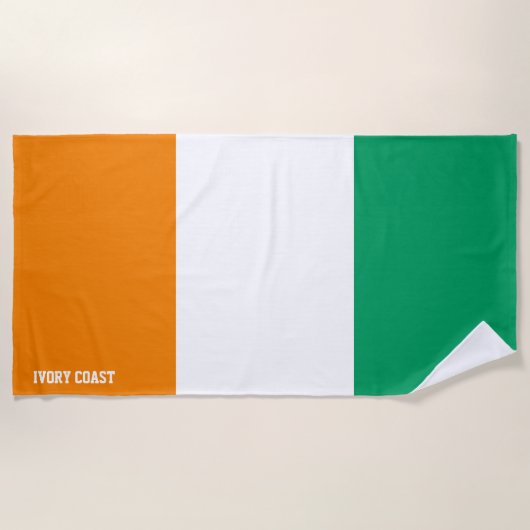 Serviette De Plage Drapeau de Côte d'Ivoire Splendid Patriotic (Devant)