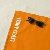 Serviette De Plage Drapeau de Côte d'Ivoire Splendid Patriotic (En situation)