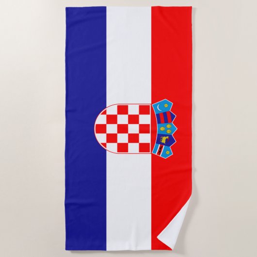 Serviette De Plage Drapeau de Croatie (Devant)