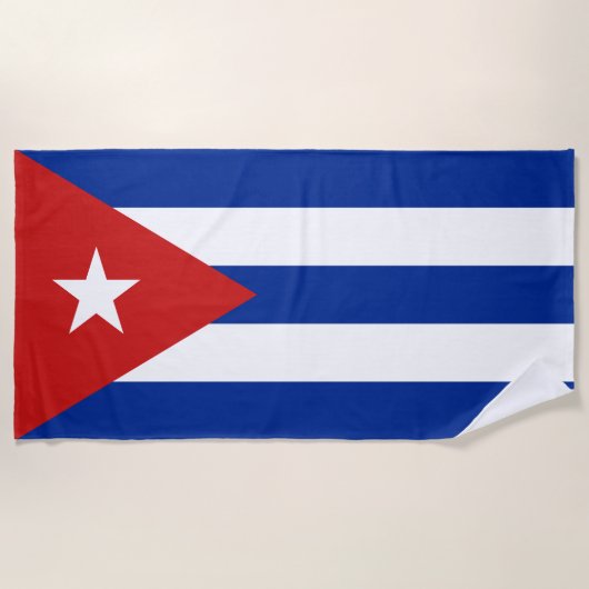 Serviette De Plage Drapeau de Cuba (Devant)