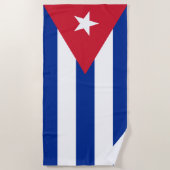 Serviette De Plage Drapeau de Cuba (Devant)