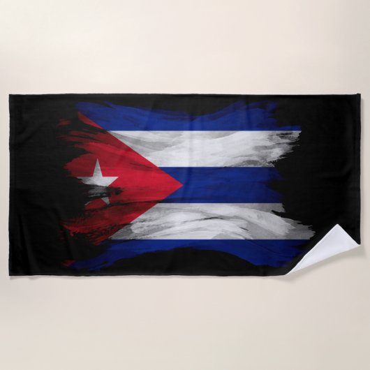 Serviette De Plage Drapeau de Cuba bracelet, drapeau national (Devant)