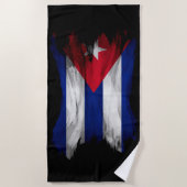 Serviette De Plage Drapeau de Cuba bracelet, drapeau national (Devant)