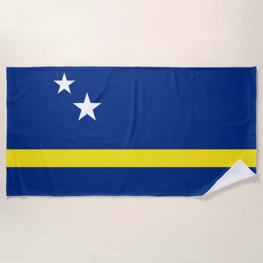 Serviette De Plage Drapeau de Curaçao (Devant)