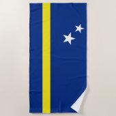 Serviette De Plage Drapeau de Curaçao (Devant)