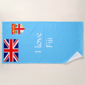Serviette De Plage Drapeau de Fidji (Devant)