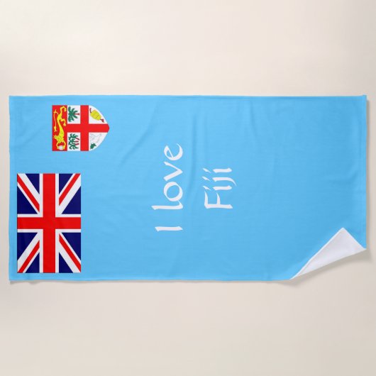 Serviette De Plage Drapeau de Fidji (Devant)