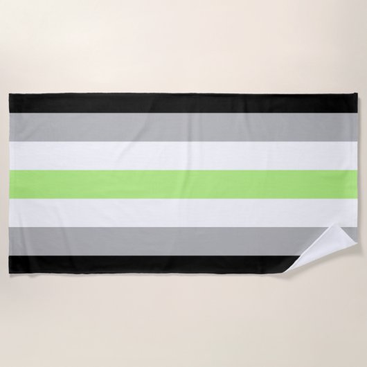 Serviette De Plage Drapeau de fierté agender (Devant)