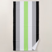 Serviette De Plage Drapeau de fierté agender (Devant)