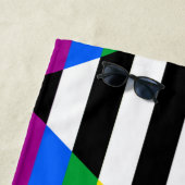 Serviette De Plage Drapeau de fierté allié du progrès LGBTQ (En situation)