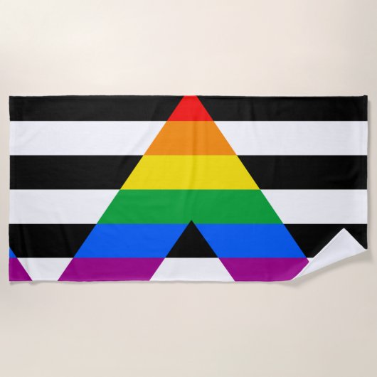 Serviette De Plage Drapeau de fierté d'allié (Devant)