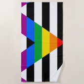 Serviette De Plage Drapeau de fierté d'allié (Devant)