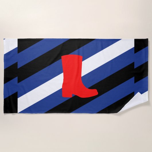 Serviette De Plage Drapeau de fierté de bottes (Devant)