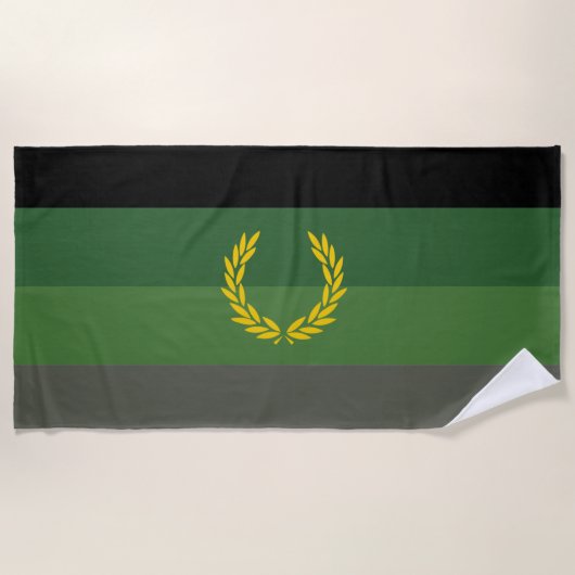 Serviette De Plage Drapeau de fierté de l'uniforme militaire (Devant)