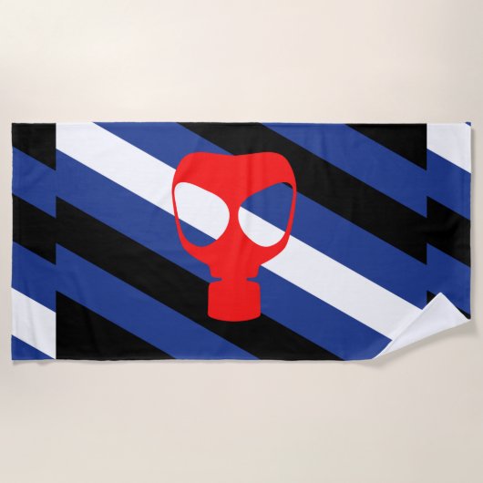Serviette De Plage Drapeau de fierté de masque (Devant)