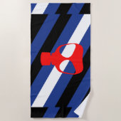 Serviette De Plage Drapeau de fierté de masque (Devant)