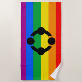 Serviette De Plage Drapeau de fierté de niche arc-en-ciel (Devant)