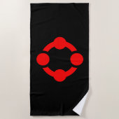 Serviette De Plage Drapeau de fierté de niche (noir) (Devant)