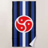 Serviette De Plage Drapeau de fierté de pratique en cuir (Devant)