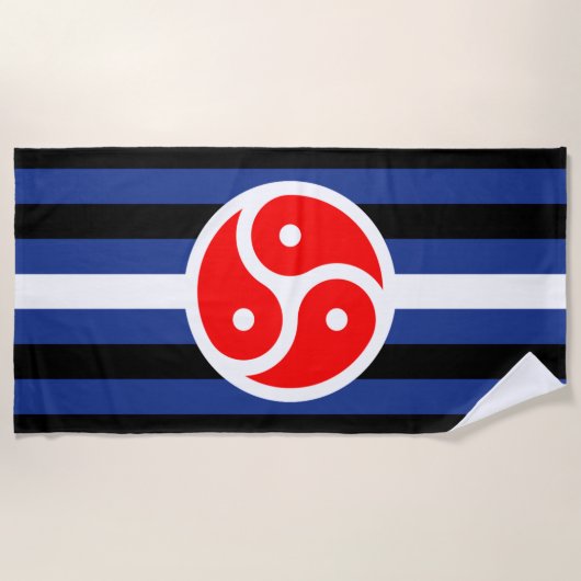Serviette De Plage Drapeau de fierté de pratique en cuir (Devant)