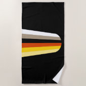 Serviette De Plage Drapeau de fierté des cheveux longs (Devant)
