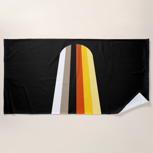 Serviette De Plage Drapeau de fierté des cheveux longs (Devant)