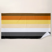 Serviette De Plage Drapeau de fierté d'ours classique propre et cool (Devant)