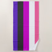 Serviette De Plage Drapeau de fierté genderfluid (Devant)