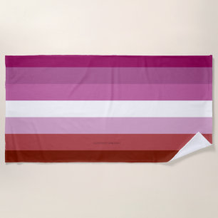 Serviette De Plage Drapeau de fierté lesbienne de SlipperyJoe féminin