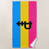 Serviette De Plage Drapeau de fierté pansexuelle (Devant)