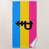 Serviette De Plage Drapeau de fierté pansexuelle (Devant)