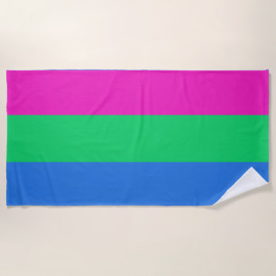 Serviette De Plage Drapeau de fierté polysexuelle