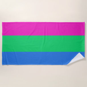 Serviette De Plage Drapeau de fierté polysexuelle