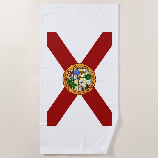 Serviette De Plage Drapeau de Floride (Devant)