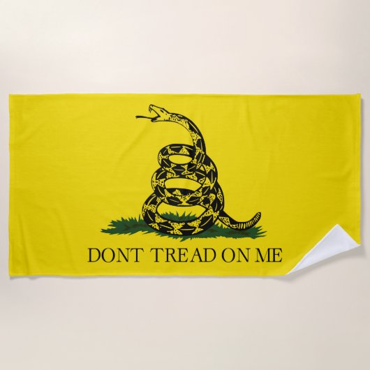 Serviette De Plage Drapeau de Gadsden (Ne marchez pas sur moi) (Drape (Devant)