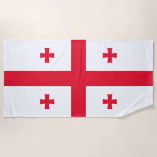 Serviette De Plage Drapeau de Géorgie