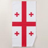 Serviette De Plage Drapeau de Géorgie (Devant)